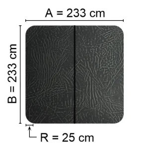 Kuben Spalock 233 Cm X 233 Cm R = 25 Cm Grått