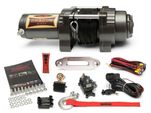 Dragon Winch DWH 4500 HD lina syntetyczna Wyciągarka elektryczna 12V o uciągu 2,2 T Highlander do quada