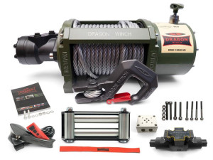 Dragon Winch DWHI 12000 HD + sterowanie Wyciągarka hydrauliczna o uciągu 5,5 T Hidra samochodowa do lawety