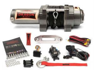 Dragon Winch DWH 3500 HD lina syntetyczna Wyciągarka elektryczna 12V o uciągu 1,6 T Highlander do quada