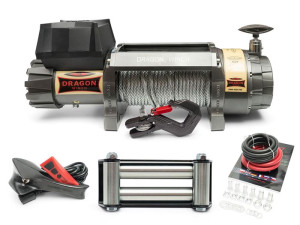 Dragon Winch DWH 9000 HD lina stalowa Wyciągarka elektryczna 12V o uciągu 4,1 T Highlander samochodowa off road lawety
