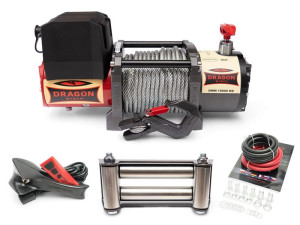Dragon Winch DWM 10000 HD lina stalowa Wyciągarka elektryczna 12V o uciągu 4,5 T Maverick samochodowa off road lawety