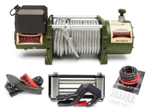 Dragon Winch DWT 16000 HD lina stalowa Wyciągarka elektryczna 12V 24V o uciągu 7,3 T Truck samochodowa off road lawety