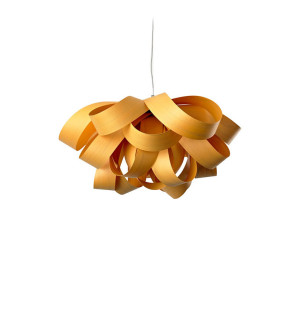 HIT 2023 Lampa wisząca drewniana Agatha Small żółta LZF