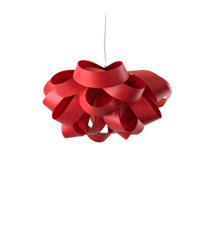 HIT 2023 Lampa wisząca drewniana Agatha Small czerwona LZF
