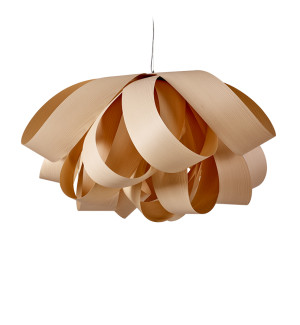 HIT 2023 Lampa wisząca drewniana Agatha Large piaskowa LZF