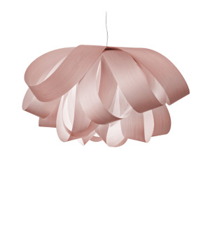HIT 2023 Lampa wisząca drewniana Agatha Large jasnoróżowa LZF