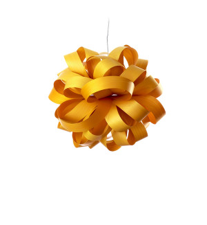 HIT 2023 Lampa wisząca drewniana Agatha Ball żółta LZF