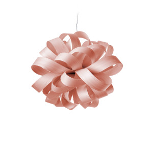 HIT 2023 Lampa wisząca drewniana Agatha Ball jasnoróżowa LZF
