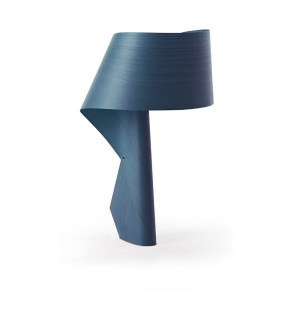 Lampa biurkowa drewniana Air niebieska LZF