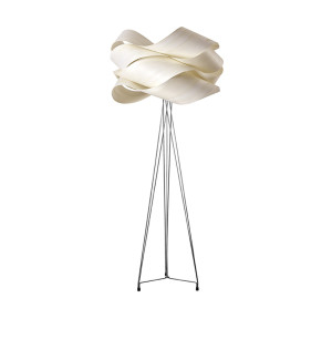 HIT 2023 Lampa podłogowa drewniana Link biała LZF
