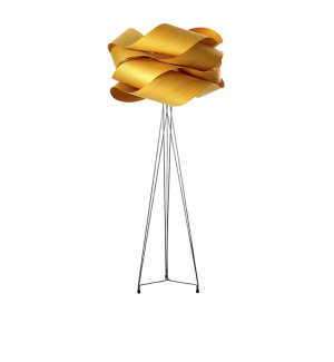 HIT 2023 Lampa podłogowa drewniana Link żółta LZF