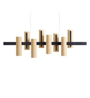 HIT 2023 Lampa wisząca drewniana Black Note Keys buk LZF