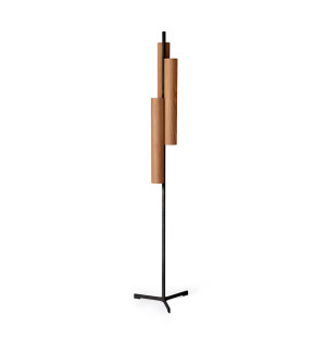 HIT 2023 Lampa podłogowa drewniana Black Note Triplet wiśnia LZF