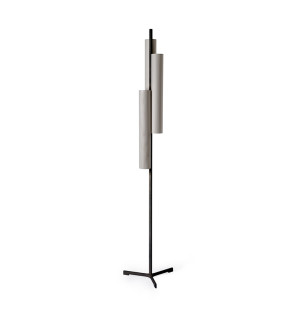 HIT 2023 Lampa podłogowa drewniana Black Note Triplet szara LZF