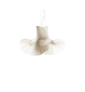 HIT 2023 Lampa wisząca drewniana Minimikado biała LZF