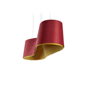 HIT 2023 Lampa wisząca drewniana New Wave czerwona LZF