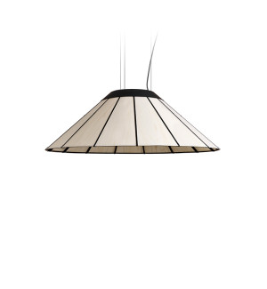 HIT 2023 Lampa wisząca drewniana Banga Medium 90 cm biała LZF