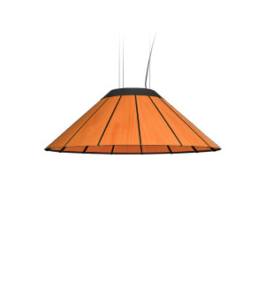 HIT 2023 Lampa wisząca drewniana Banga Medium 90 cm pomarańczowa LZF