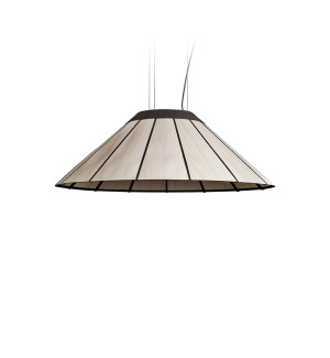 HIT 2023 Lampa wisząca drewniana Banga Medium 90 cm szara LZF