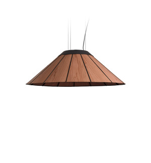HIT 2023 Lampa wisząca drewniana Banga Medium 90 cm jasnoróżowa LZF