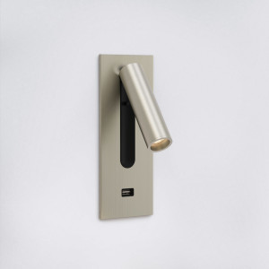 HIT 2023 Wpust ścienny Fuse USB z włącznikiem nikiel mat 1215084 Astro Lighting