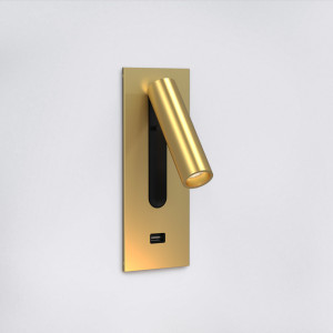 HIT 2023 Wpust ścienny Fuse USB z włącznikiem złoty mat 1215103 Astro Lighting