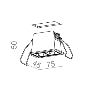 HIT 2023 Wpust sufitowy Rafter Points 8 LED trim 37972 Aqform