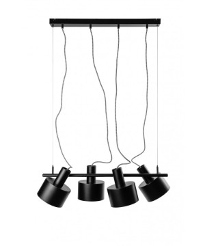 HIT 2023 Lampa Wisząca ENKEL 4 Czarna Sufitowa Ummo