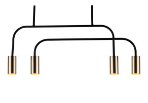 HIT 2023 Lampa wisząca Vai 4 czarny/złoty 0287 Amplex