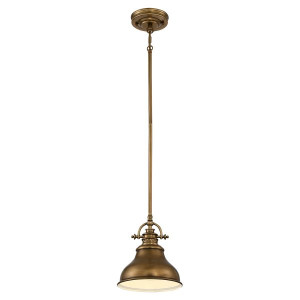 HIT 2023 Lampa wisząca Emery 1 mała mosiądz Quoizel Elstead