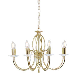 HIT 2023 Lampa wisząca Aegean 8 polerowany mosiądz Elstead