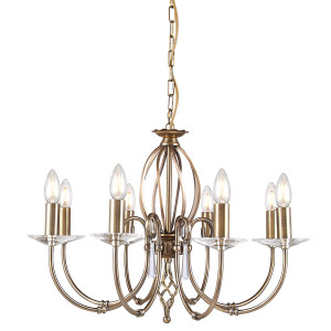 HIT 2023 Lampa wisząca Aegean 8 stary mosiądz Elstead