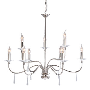 HIT 2023 Lampa wisząca Finsbury Park 9 nikiel Elstead