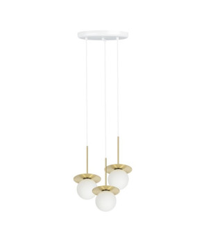 HIT 2023 Lampa wisząca Borra B 3P biała/mosiądz Ummo