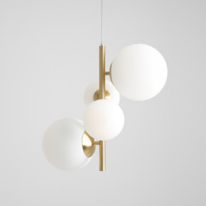 HIT 2023 Lampa wisząca Bloom 4 Brass 1091L40 Aldex