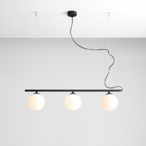 HIT 2023 Lampa wisząca Beryl Glass 3 Black 1006E_1 Aldex