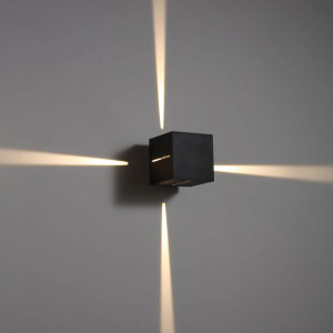 HIT 2023 Kinkiet ledowy zewnętrzny Quatro 300/4 biały/czarny Elkim Lighting