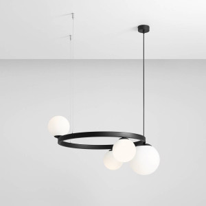 HIT 2023 Lampa wisząca garda 4 Ring black 1099L1_R Aldex