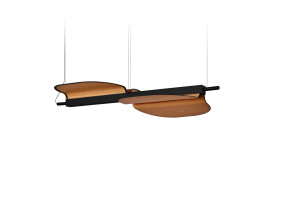 Lampa wisząca drewniana Omma 2 Leafs wiśnia LZF