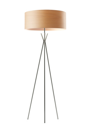 Lampa podłogowa drewniana Cosmos buk LZF