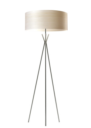 Lampa podłogowa drewniana Cosmos biała LZF