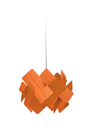 Lampa wisząca drewniana Escape Large pomarańczowa LZF