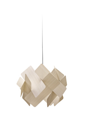 Lampa wisząca drewniana Escape Large biała LZF