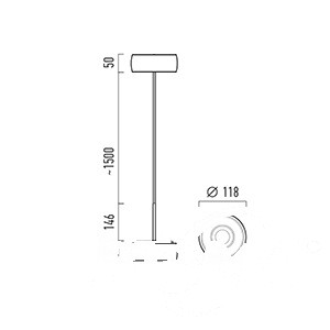 HIT 2023 Lampa wisząca kompletna Myco One Z 120 Chors