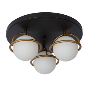 ISOBEL Czarny Ø 38cm 3xG9 IP44 Lampa sufitowa