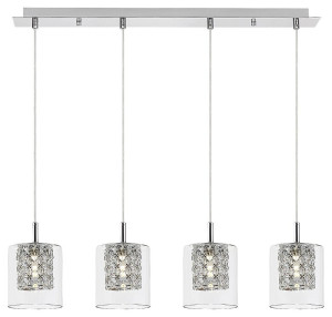 Duchess chrom | przeźroczysty 4xG9 Lampa wisząca