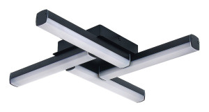 Evan czarny mat LED 18W 4000K IP44 Łazienkowa lampa sufitowa