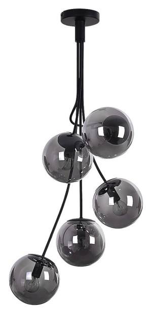 Glory czarny mat 5xE14 lampa wisząca