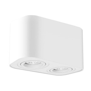 Kobald biały mat 2xGU10 Regulowany kierunek świecenia Downlight | Tuba